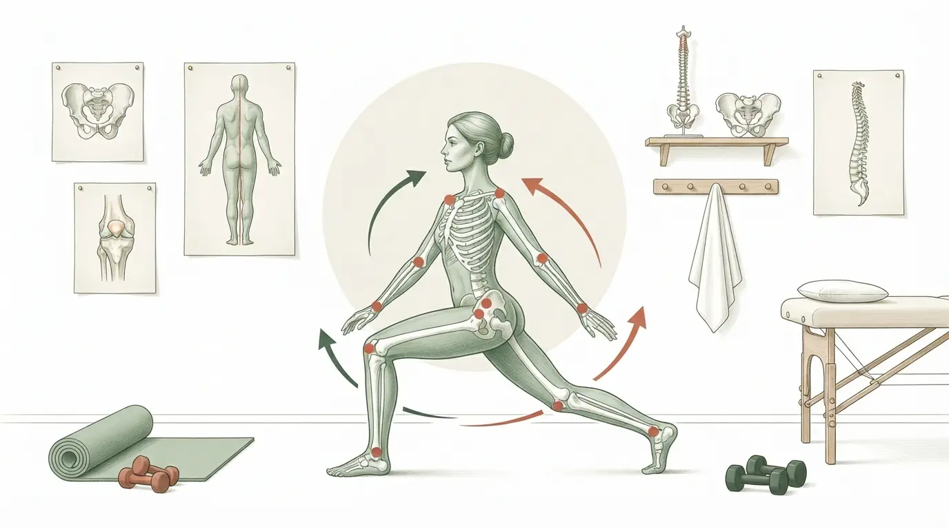 Mujeres practicando movimiento en un estudio luminoso con equipamiento de pilates